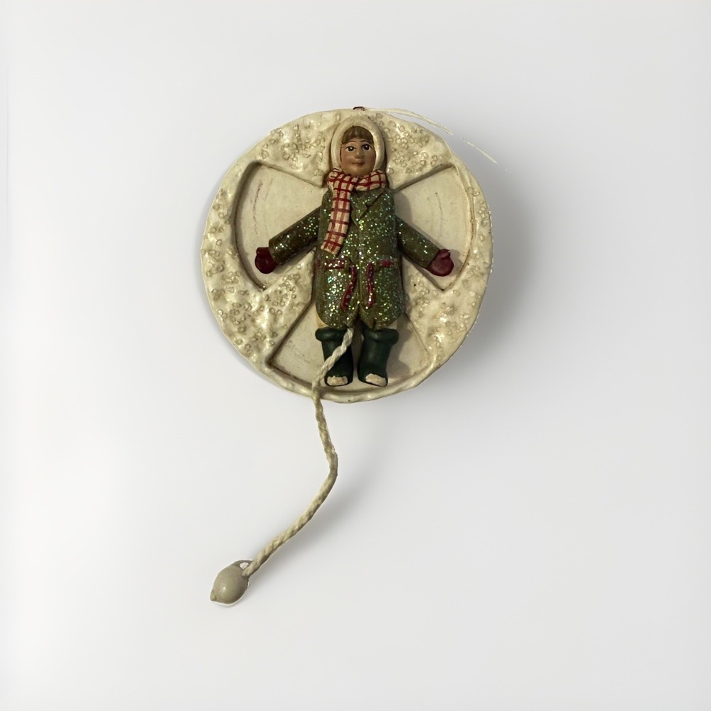 Vintage Christmas  Snow Angel Ornament Moving Parts